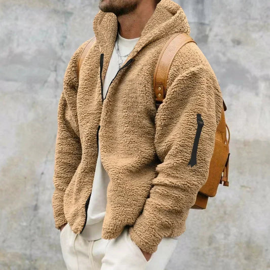 Lamb Wool Hooded Jacket