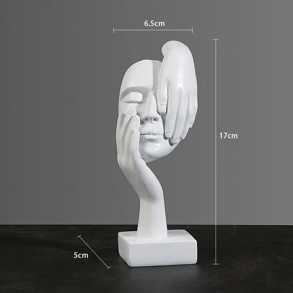 Nordic Luxe Abstract Face Sculpture