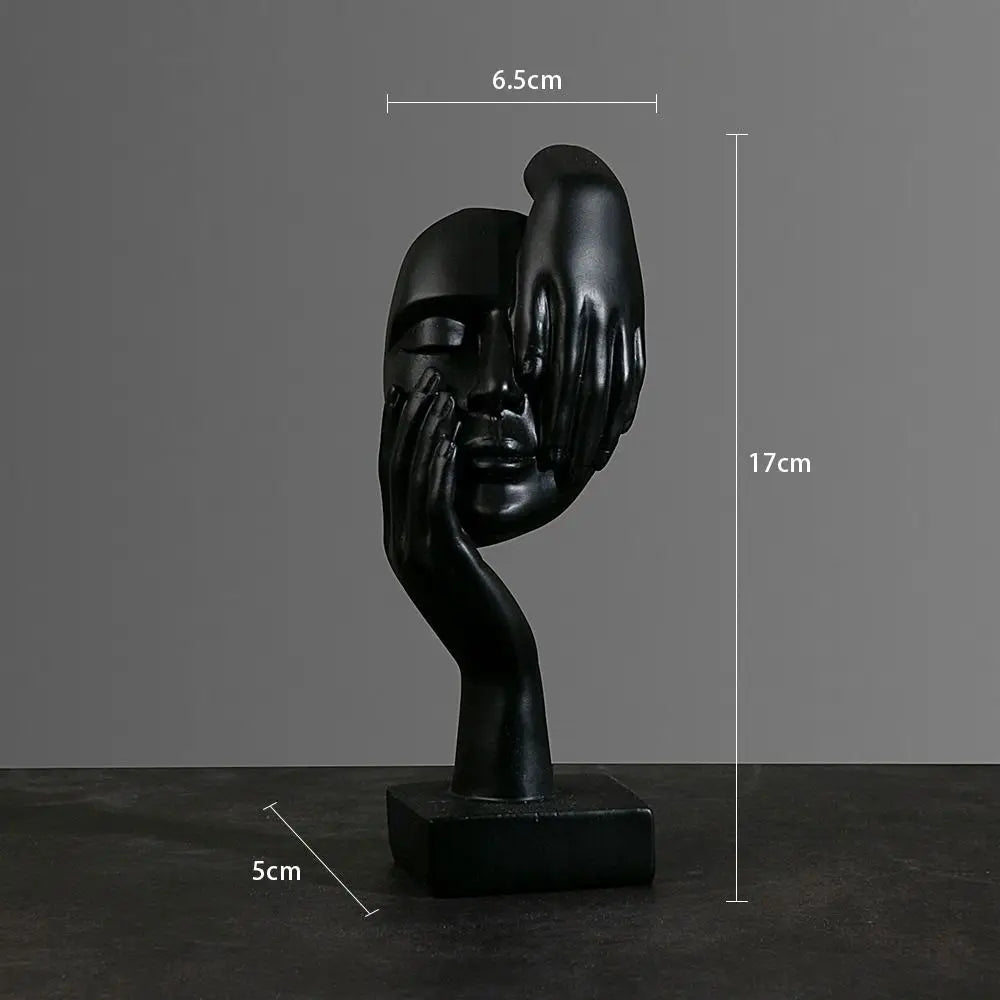 Nordic Luxe Abstract Face Sculpture