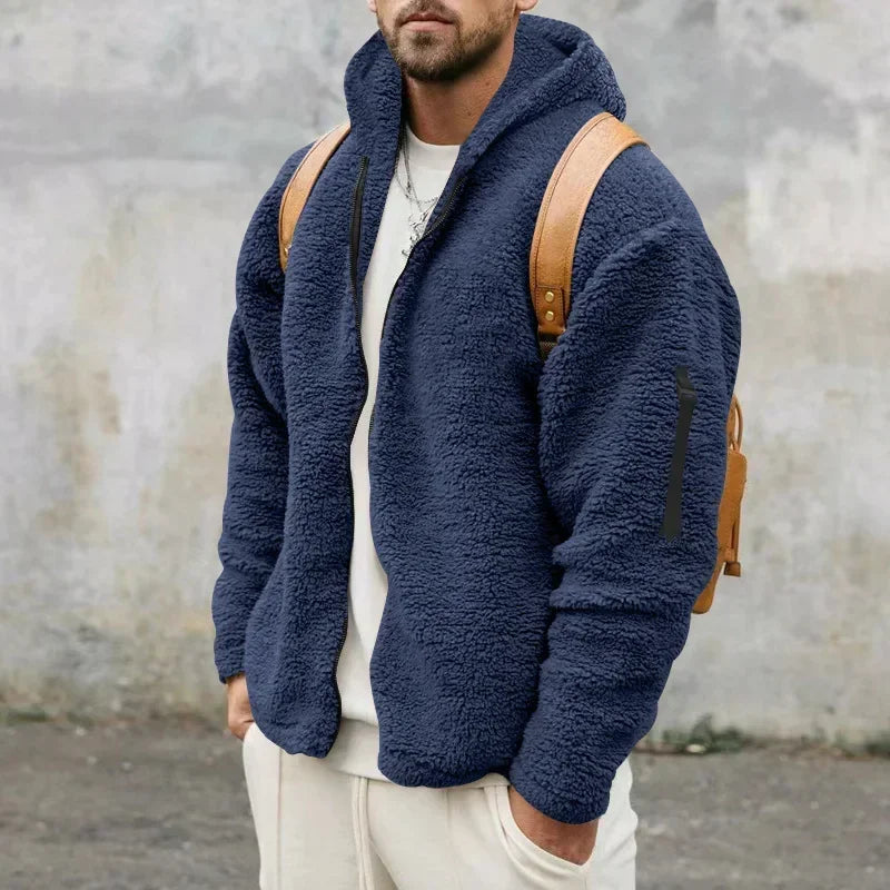 Lamb Wool Hooded Jacket